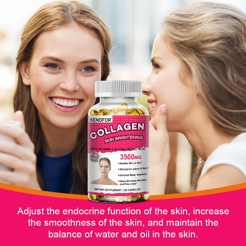 Vital Vitamins Collagen - Biotin, Hyaluronic Acid, Vitamin C - Collagen for Women - Anti-Aging Hair, Skin, Nails Beauty Complex